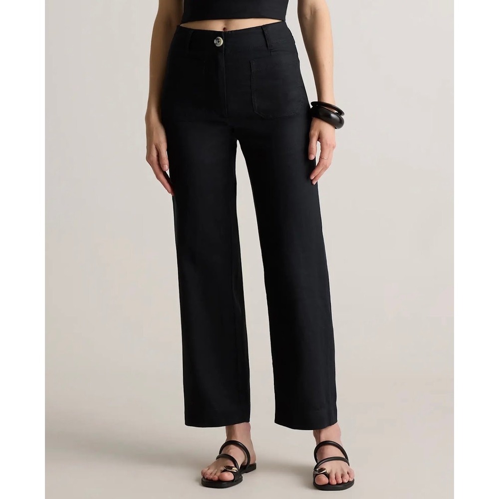 Quince Linen Patch Pocket Wide Leg Pants